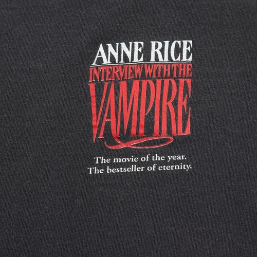 Vintage Anne Rice Interview with the Vampire Movie Promo T-Shirt Faded Black L  - Picture 4 of 8