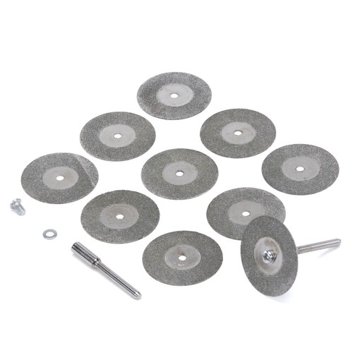 10 Stck. 16-60 mm Diamant Schneidrad rotierende Klinge beschichtet Trennscheibe Schaft 1/8" - Bild 69 von 116