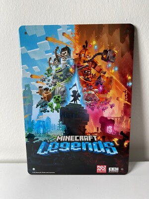 Minecraft Legends Tin poster pre order bonus ps5/ps4/switch