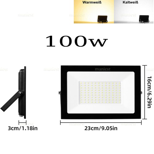 LED Fluter Außen 10W 20W 30W 50W 100W 200W 300W 500Watt Scheinwerfer Strahler DE - Bild 17 von 32