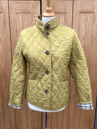 BURBERRY London England Jacket - MUSTARD Diamond Quilt - Nova PLAID - UK 10 - Picture 17 of 17