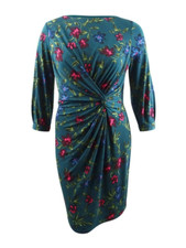 Ralph Lauren Women's Floral-Print Knotted Dresss Size 4 NWT