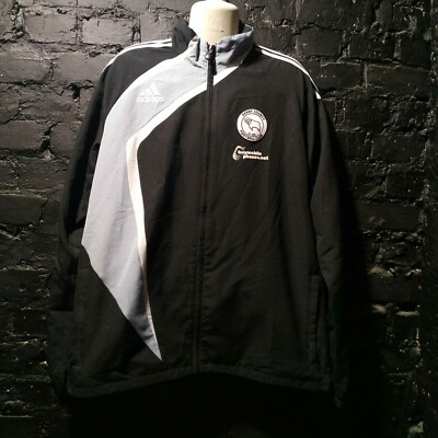 Derby County zip jacket Football Adidas 293066 black vs gray