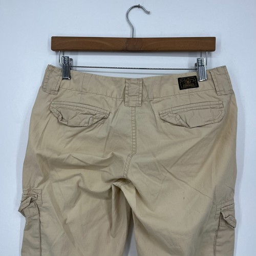 Lucky Brand Cargo Pants Women's Size 6 Beige Regular Length Cotton Low Rise Y2K - Picture 6 of 11