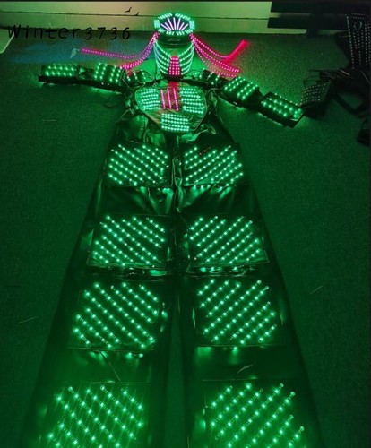 LED RGB Light up Clothing Rave Party Bar Wedding Stage Suit Performance Costume - Picture 7 of 9