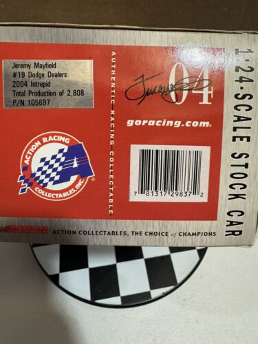 Signed Box! Jeremy Mayfield #19 Dodge Dealers 2004 1/24 Diecast - Picture 9 of 10