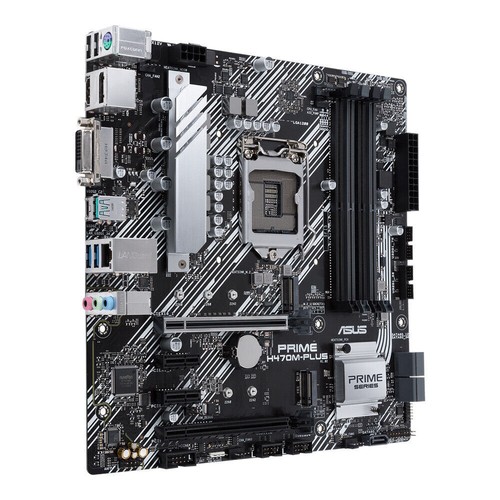 ASUS PRIME H470M-PLUS Motherboard Intel H470 LGA 1200 DDR4 M.2 mATX DVI-D Core - Bild 2 von 5