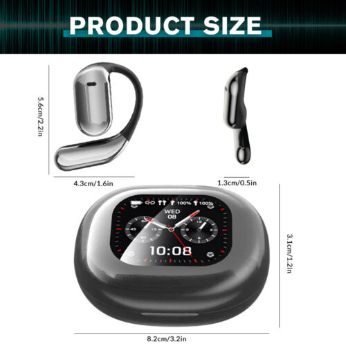 Intelligent Touch Screen Open-Ear Bluetooth Headphones Wireless Running Workout - Picture 13 of 19