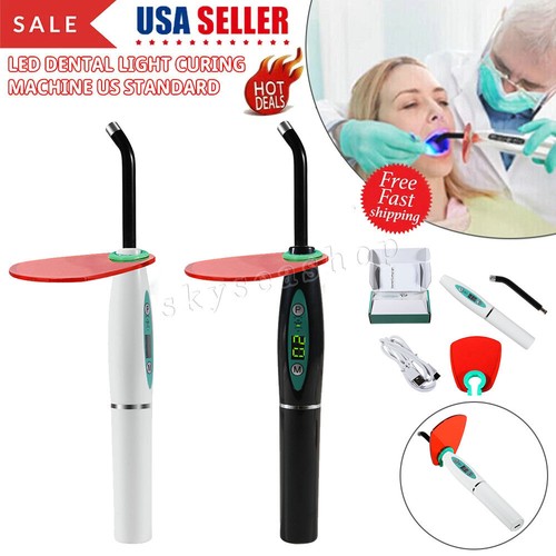 Lámpara de luz de curado LED inalámbrica dental 2000mw 5W herramienta resina cura EE. UU. - Imagen 4 de 12