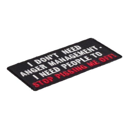 I Don't Need Anger Management Patch, lustige Sprüche Patches eBay