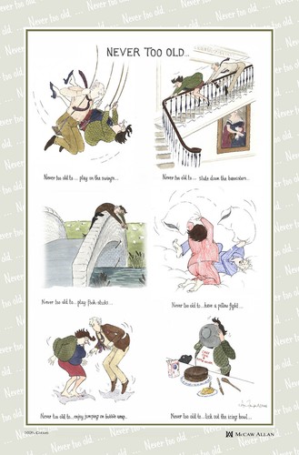 McCaw Allan Never Too Old cotton tea towel funny Tea Towels novelty funny humour