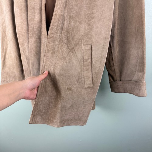 Vintage Avanti Womens Brown Suede Long Sleeve Open Front Jacket Size 10 USA Made - Picture 6 of 14