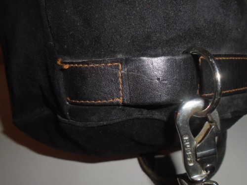 RUGBY RARE 3 TAG BUCKET BAG BACKPACK BLACK SUEDE $428USD RETAIL - Picture 10 of 11