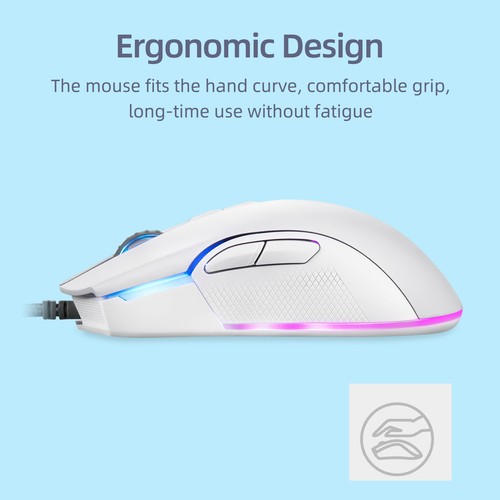 Motospeed V70 USB Wired Gaming Ergonomic Design 8-gear B9B1 - Picture 5 of 7