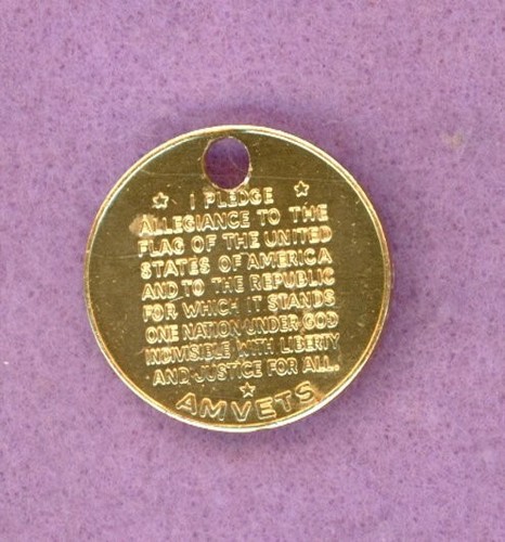 1961 ~ FREEDOM 7 ~ FIRST SPACE FLIGHT & PLEDGE SOUVENIR TOKEN ~ BU - Picture 2 of 2