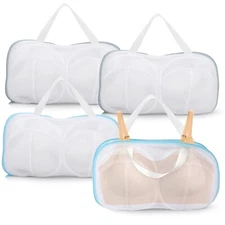 4 Pcs Bra Washing Bags, Underwear Brassiere Laundry Mesh for Lingerie Delicates