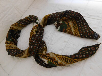 Foulard 100% Pura Soie Vintage Femme (1564) 84cm x 88cm