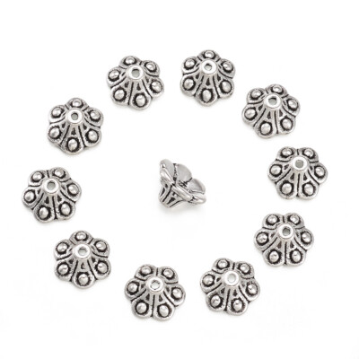 10 Pcs Antique Silver Tibetan Style Bead Caps Cone Findings 7.5x14.5mm hole 1mm 10 Pcs Antique Silver Tibetan Style Bead Caps Cone Findings 7.5x14.5mm hole 1mm