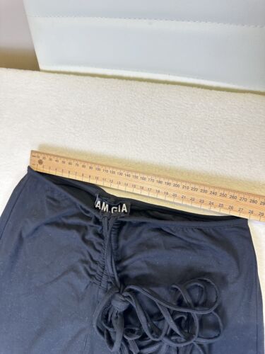 I AM GIA "Halo" Straight Leg Stretch Pant Size Medium Black Lightweight Ruched - Picture 12 of 15