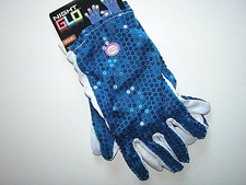 NWT NEW Halloween Costume Adult Gloves Night Glow Blue Glove Sequin