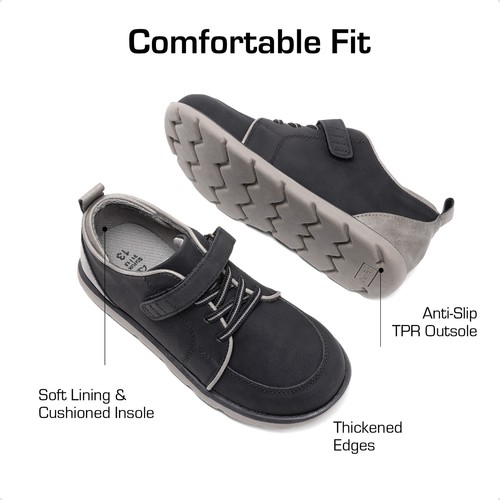 DREAM PAIRS Boys Casual Oxfords Dress Shoes Sneaker Formal School Hook & Loop - Picture 17 of 32