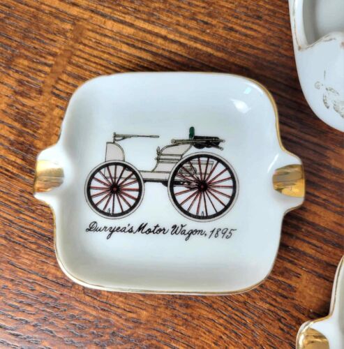 Vintage Antique Car Ceramic Ashtrays, Complete Set, Napco Japan - Picture 7 of 7
