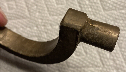 VTG Antique? Primitive Handmade Heavy Duty Brass Trunk Pull Handle Blacksmith? - Imagen 14 de 24