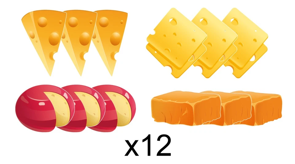 Cheese Bunting Decorations Party Birthday Weddings Restaurant Events 12pc 2.5M - Image 2 of 4