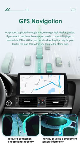 10.25" 6+64GB Android 13 Car Carplay Radio GPS Navi For BMW X3 F25 2011-2013 CIC - Picture 10 of 21