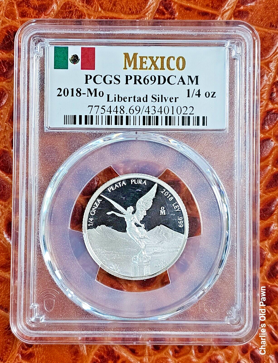 2018-MO 1/4 OZ PROOF LIBERTAD MEXICO SILVER COIN PCGS