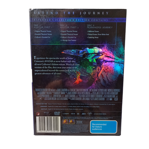 Avatar Extended Collector's Edt DVD 2009 Action Adventure Sci-Fi Pandora R4 VGC - Picture 2 of 19