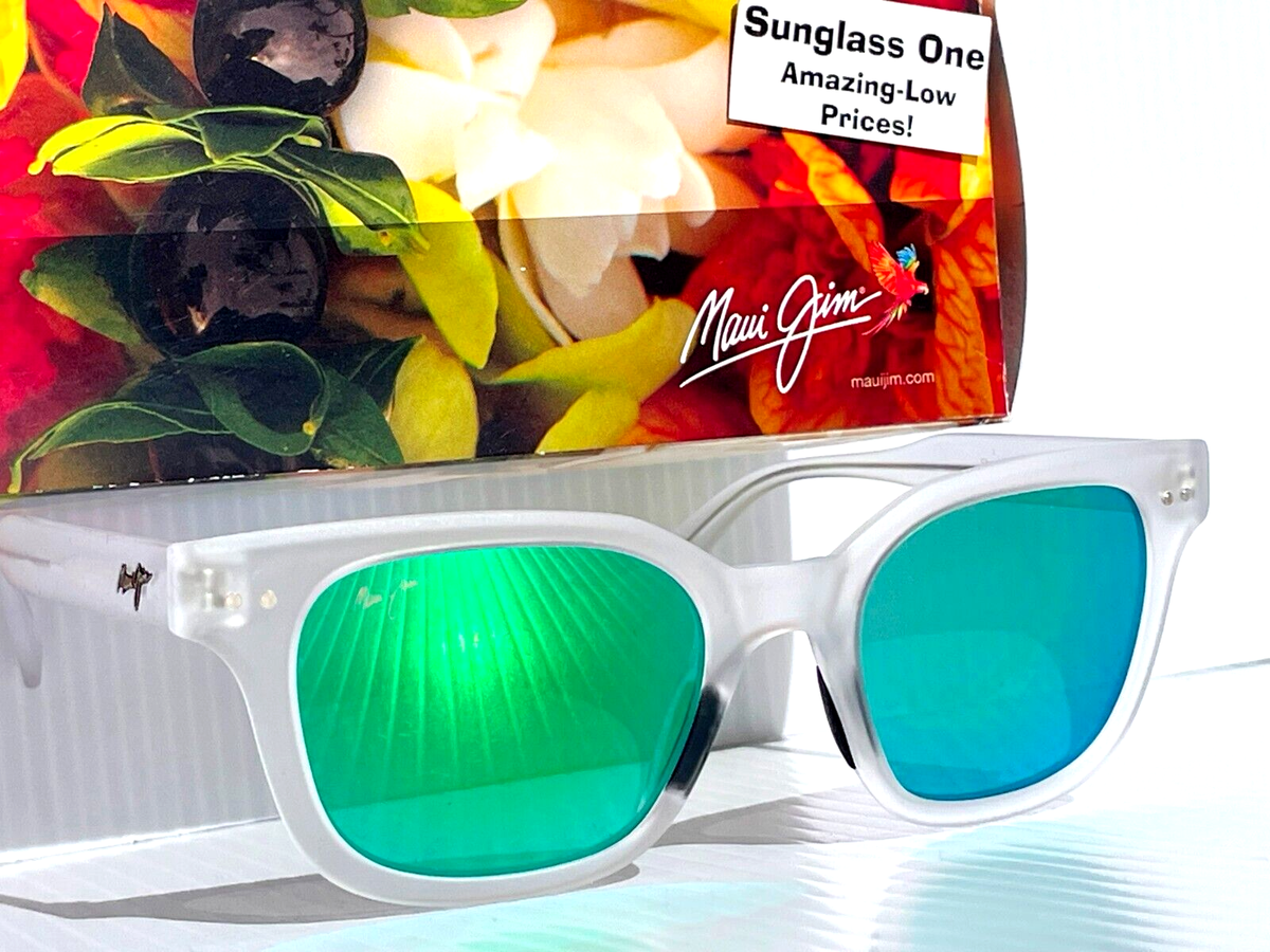 Maui Jim SHORE BREAK Crystal Clear POLARIZED Green GLASS Sunglass GM822-05CM Maui Jim SHORE BREAK Crystal Clear POLARIZED Green GLASS Sunglass GM822-05CM