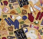 Baseball Equipment Rjr Dan Morris 100% cotton fabric sold by the 1/4 yard