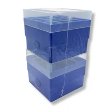 16-Place Square Cryogenic Freezer Storage Boxes 50mL Tubes 2/PK - USA Scientific