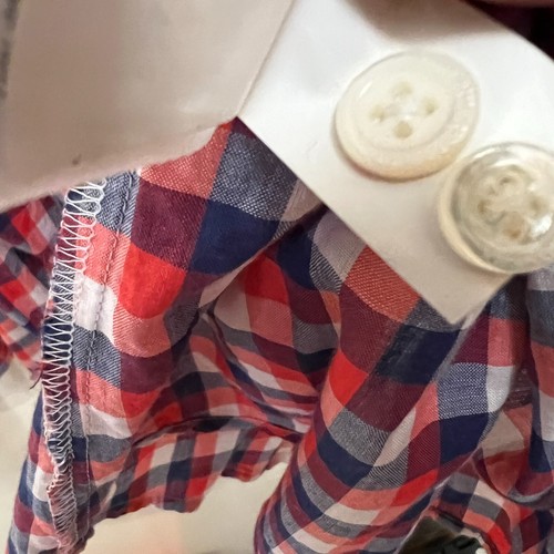 Vineyard Vines Button Shirt Womens 16 Pink Red Blue Gingham Checkered - Picture 5 of 8