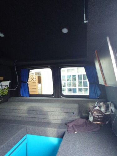 For VW Caddy Premium 1 x Barndoor Window Curtains Van-X - Picture 20 of 23