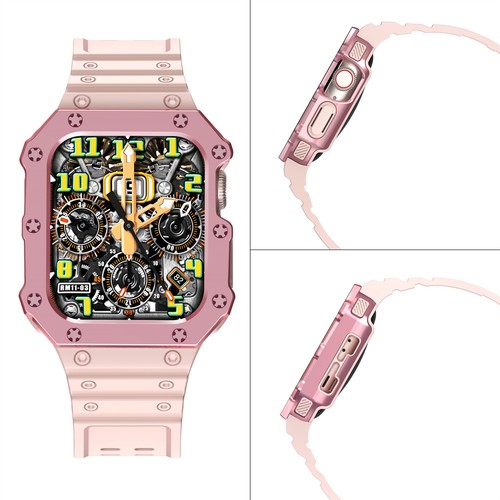 For Apple Watch 9/8/7/6/5/4 Rugged Bumper Cover + Band Strap 45/44/42/41/40/38MM - Picture 25 of 65