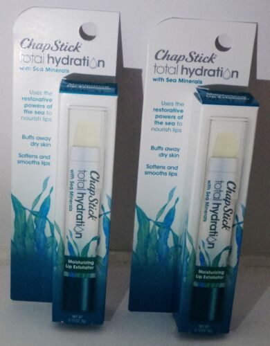 2 Chap Stick Total Hydration With Sea Minerals Exfoliator Softens & Smooths Lips