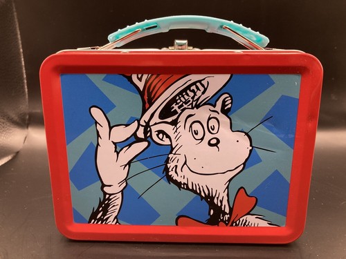 Dr. Suess Cat In The Hat Tin Box Collectible 5”x4”x2” Retro Container Lunch Box - Picture 5 of 11
