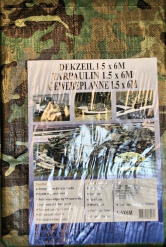 Gewebeplane Armee Army Look Tarn Camouflage Schutzplane Abdeckplane 1,5x6 Meter - Bild 4 von 4