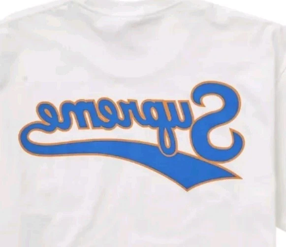 Tee shirt blanc Supreme Backwards taille L neuf 