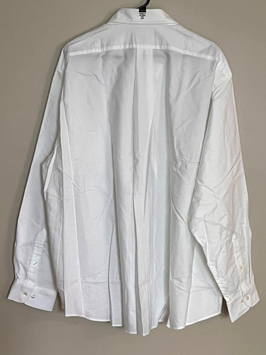New! VAN HEUSEN Men White Shirt 3XL 19.5 36/37 Long Sleeve Oxford Wrinkle Free - Picture 4 of 7