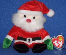 TY SANTA the SANTA BEAR BEANIE BABY - MINT with MINT TAGS