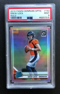 2019 Drew Lock Panini Donruss Optic Holo Rookie Card RC #153 PSA 9