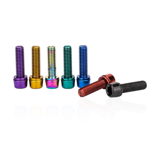 6pz Kit Bulloni Albero Bicicletta M5*18mm Bulloni Anodizzati Antiruggine Strada/MTB - Foto 4 di 23