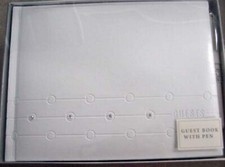 Hallmark Wedding Guest Book Cream Elegant with Bling 9x7 Ruled 36 pages Lined