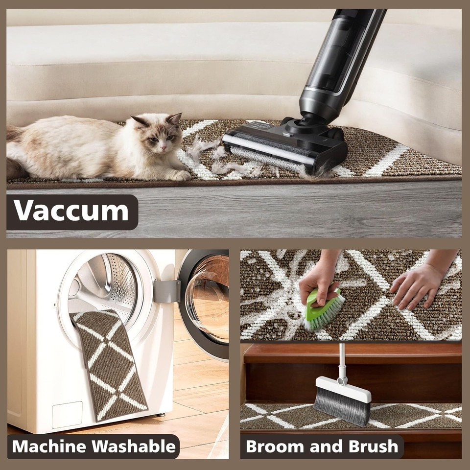 DanceWhale Non Slip Stair Carpet Treads,Stair Runners for Wooden Steps