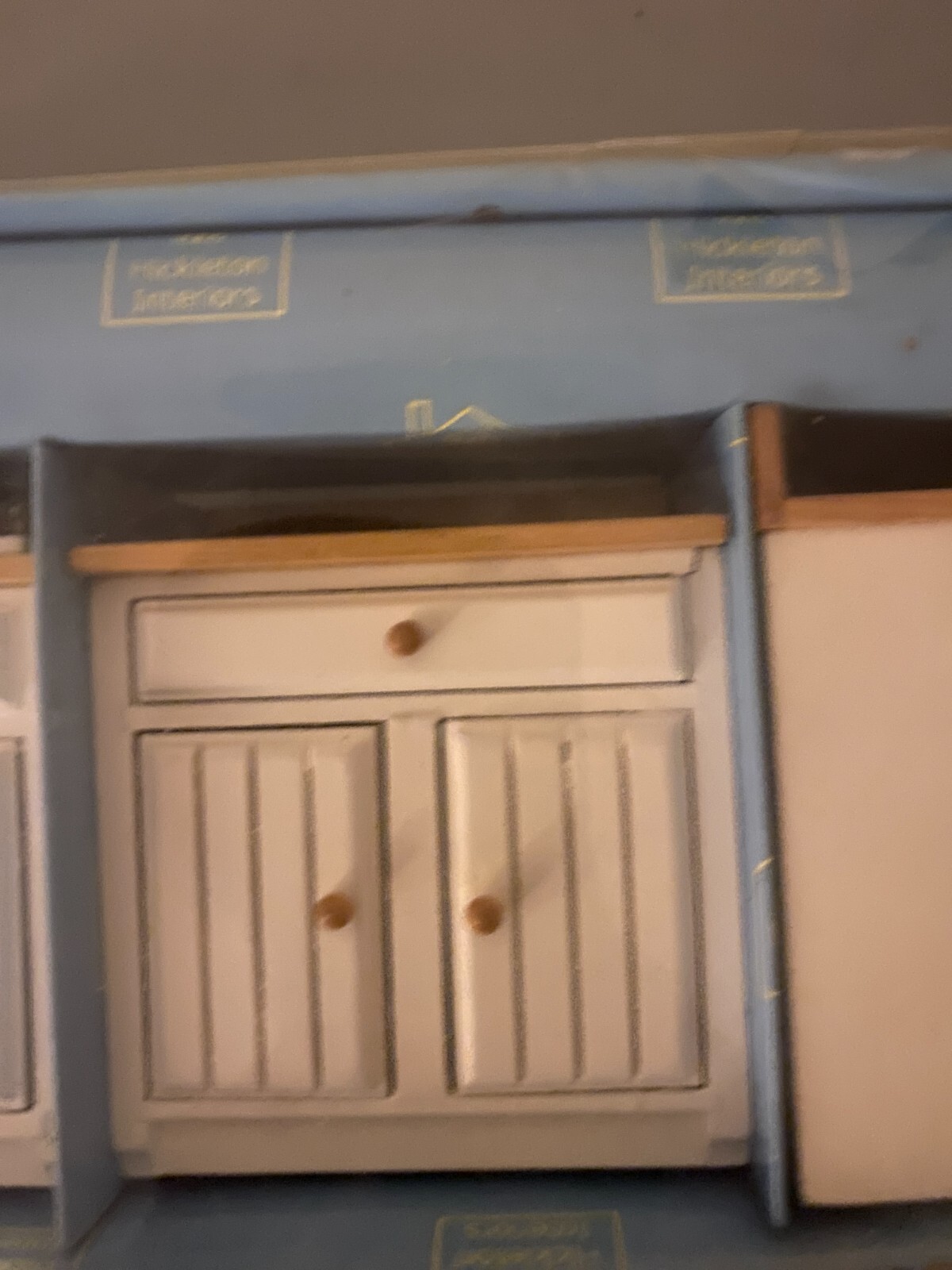 Hickleton Interiors Vintage Dolls House Aga and Kitchen Cupboard Set in