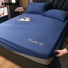 Elastic Fitted Bed Sheet Cover Luxury MattressCover for Single Double Queen Size