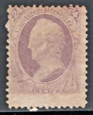 US Sc# 153 *MINT NO GUM LH* { 24c PURPLE SCOTT } "SCARCE FROM 1870 CV$ 700.00
